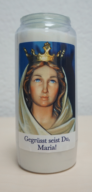 Kompolichtkerze Wachs Motiv „Kaiserin Maria“