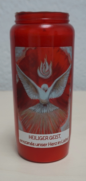 Kompolichtkerze Wachs Motiv „HEILIGER GEIST“