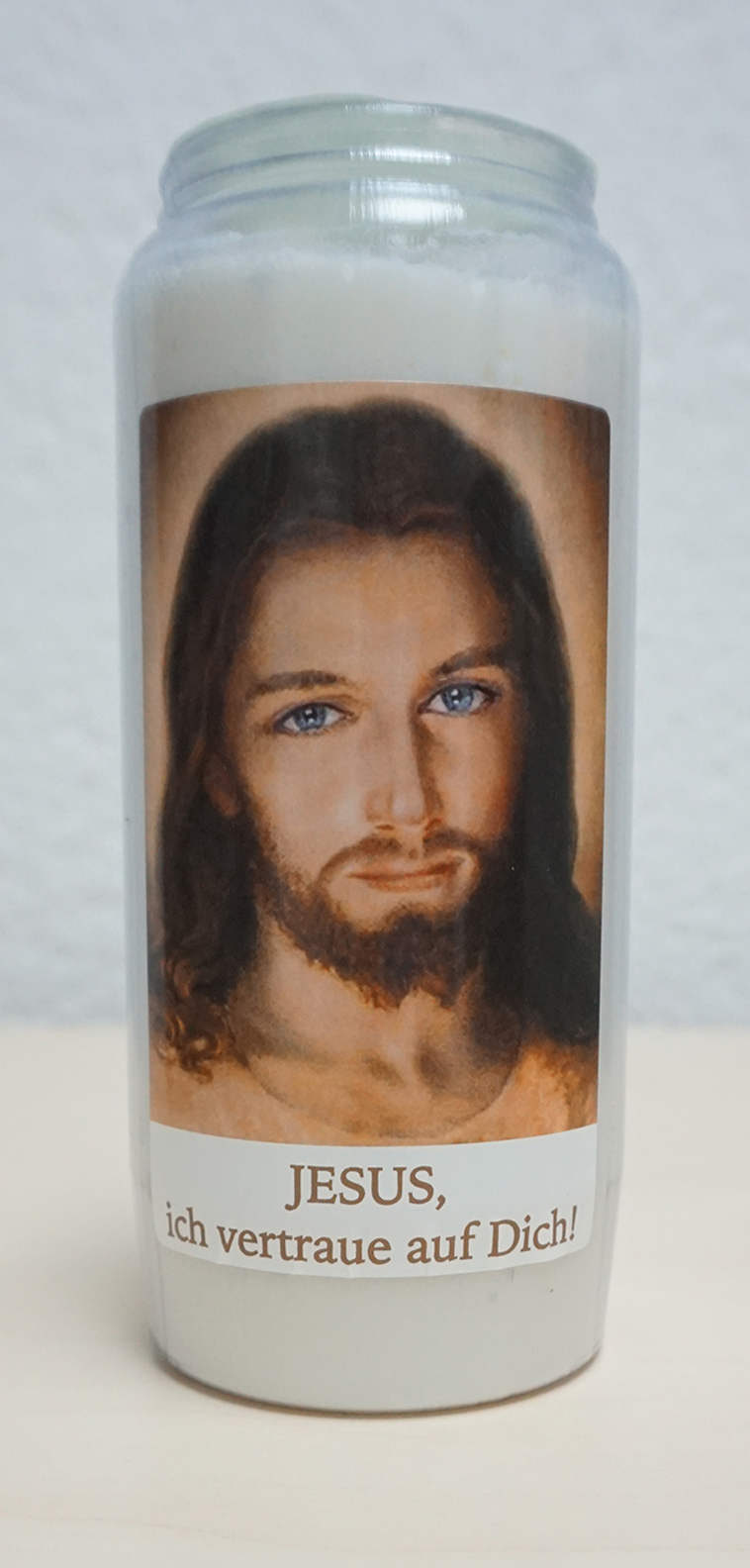 Kompolichtkerze Wachs Motiv "Faustinabild"