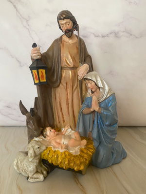 Heilige Familie – hellbraunes Gewand – Grösse 25 cm