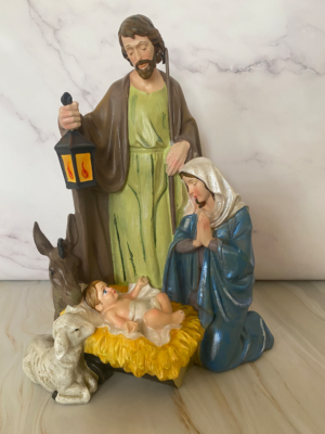 Heilige Familie – grünes Gewand – Grösse 25 cm